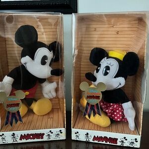 1930s Disney Nostalgia Mickey Minnie Mouse • Plush Toy